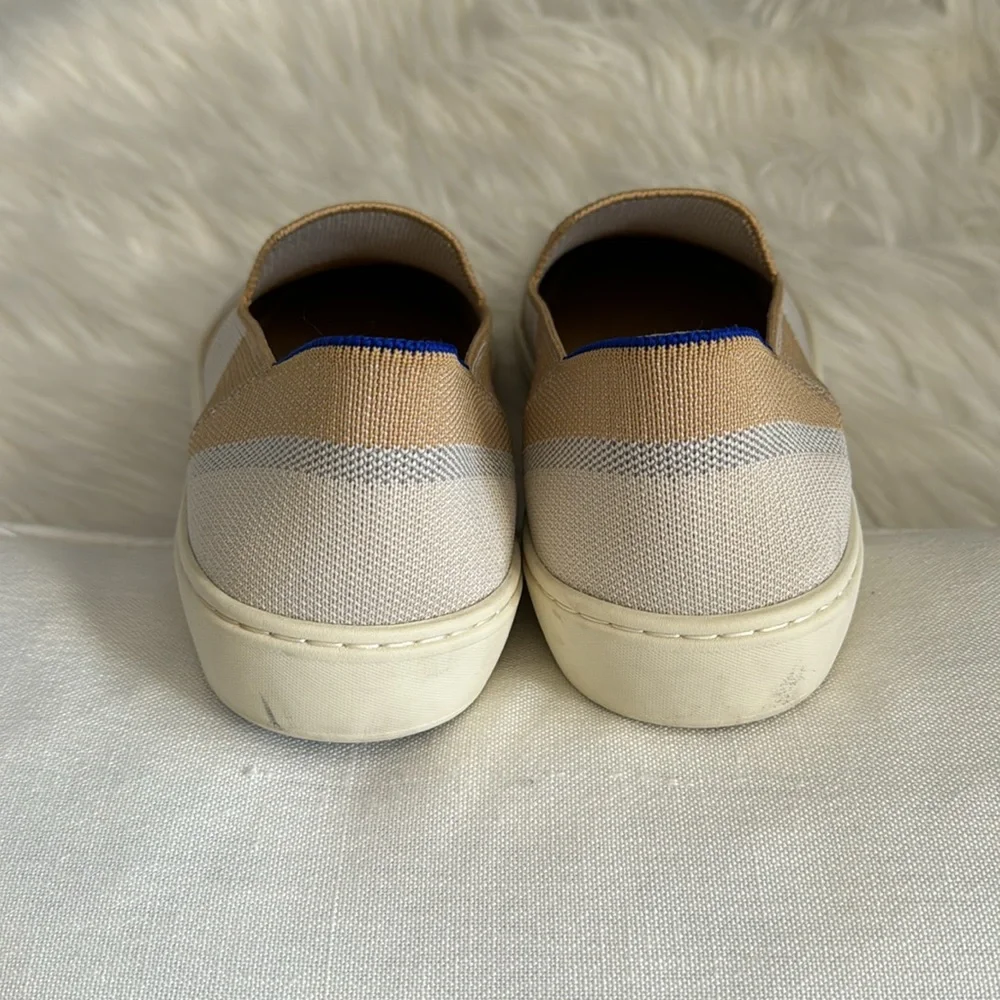 Rothy's Birch Stripe Neutral Slip-On Sneakers Size 10 - Picture 7 of 13